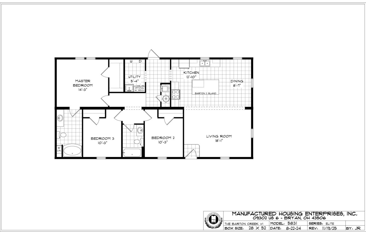 "The Barton Creek V" Plan 5833, Mansion Elite Sectional