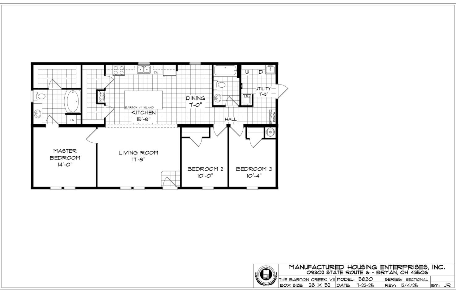 "The Barton Creek V" Plan 5833, Mansion Elite Sectional